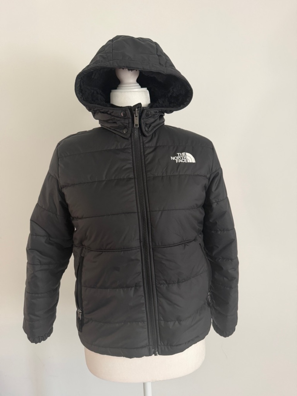 The North Face Black Quilted Hooded Jacket